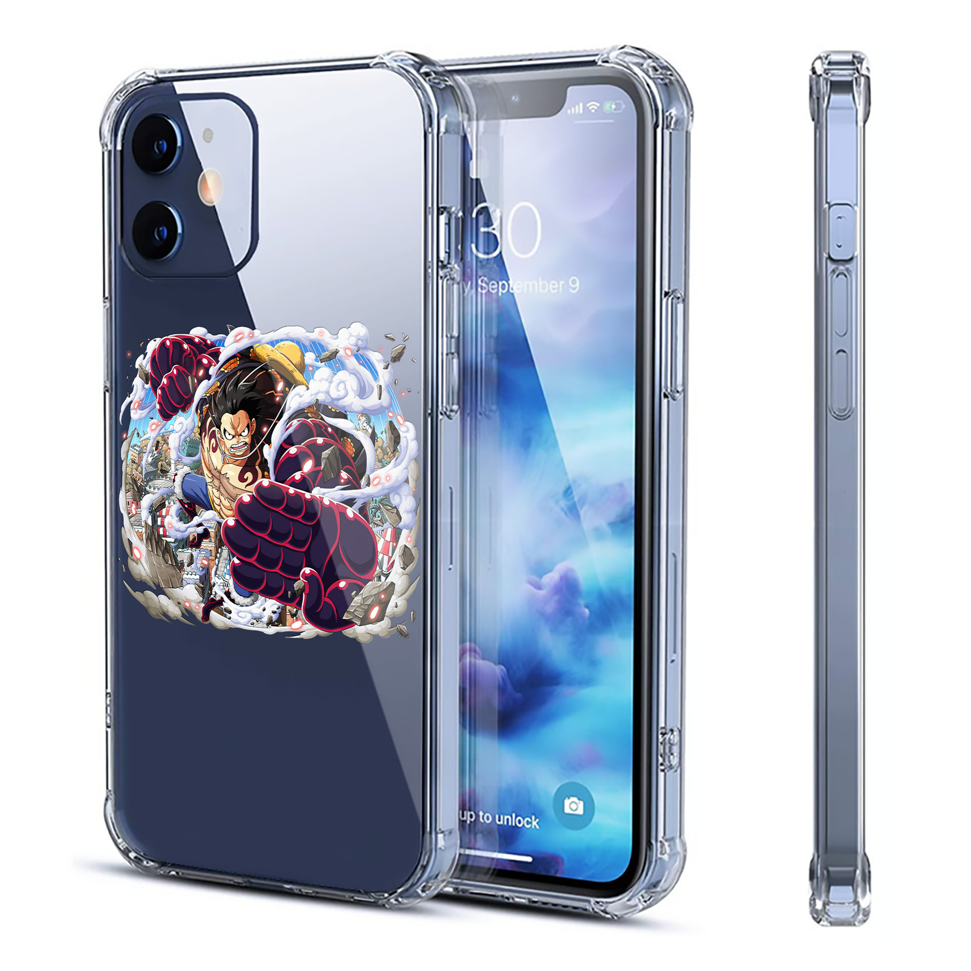 （画像用） ワンピース モンキー・D・ルフィ ONE PIECE Monkey D. Luffy 【iPhone 12シリーズ対応】透明スマホケース（クリアソフトケース）